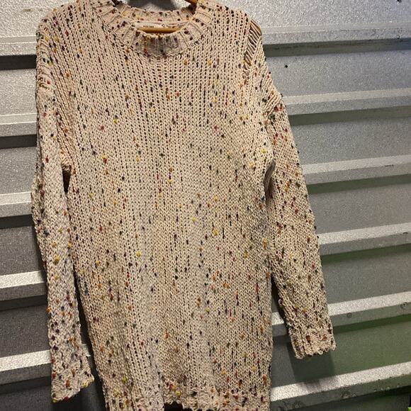 Mod Ref confetti‎ multicolored pom Pom loose knit crew neck sweater - Picture 2 of 7